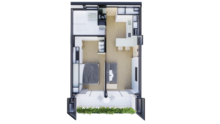 Apartament 3 camere lux ansamblu imobiliar apropiere plaja Thailanda Phuket